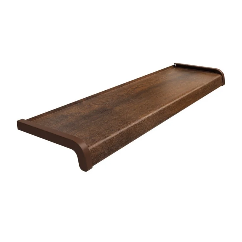 Parapet zewnętrzny stalowy Softline 100-400mm Orzech, 800.O