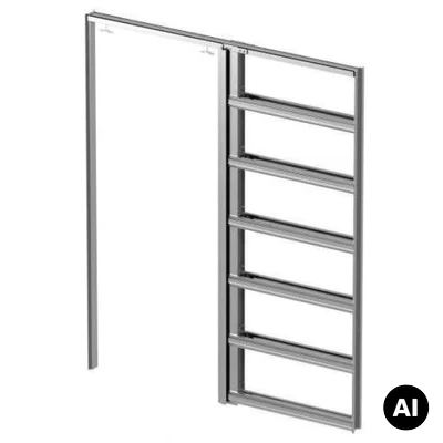 Drzwi przesuwne chowane w ścianę Norma Decor 1 80 cm Komplet: drzwi + kaseta + ościeżnica (obudowa), 100033471