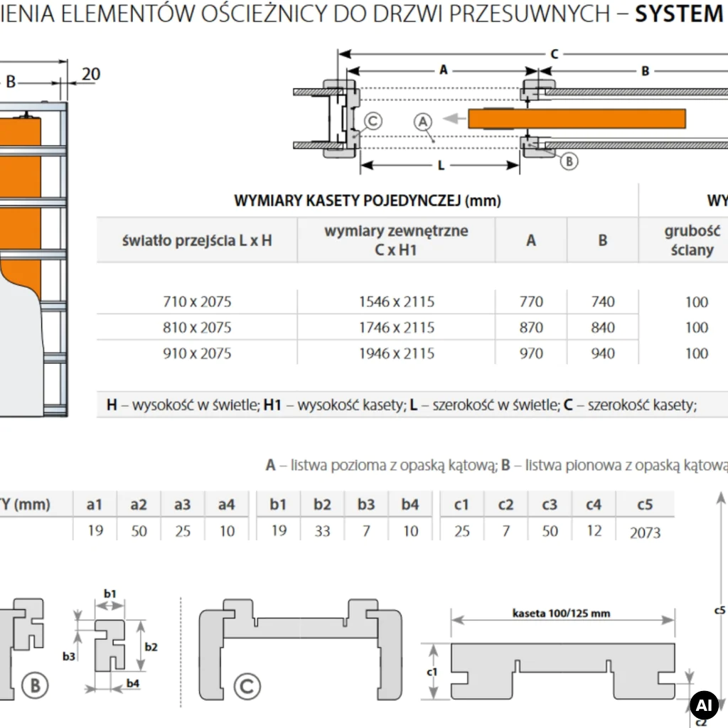 Drzwi przesuwne chowane w ścianę Norma Decor 1 90 cm Komplet: drzwi + kaseta + ościeżnica (obudowa), 100076870, Drzwi przesuwne chowane w ścianę, Przesuwne Norma Decor, Invado