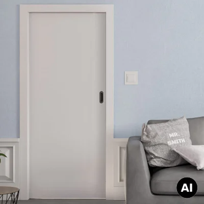 Drzwi przesuwne chowane w ścianę Norma Decor 1 80 cm WC Komplet: drzwi + kaseta + ościeżnica (obudowa), 100076873