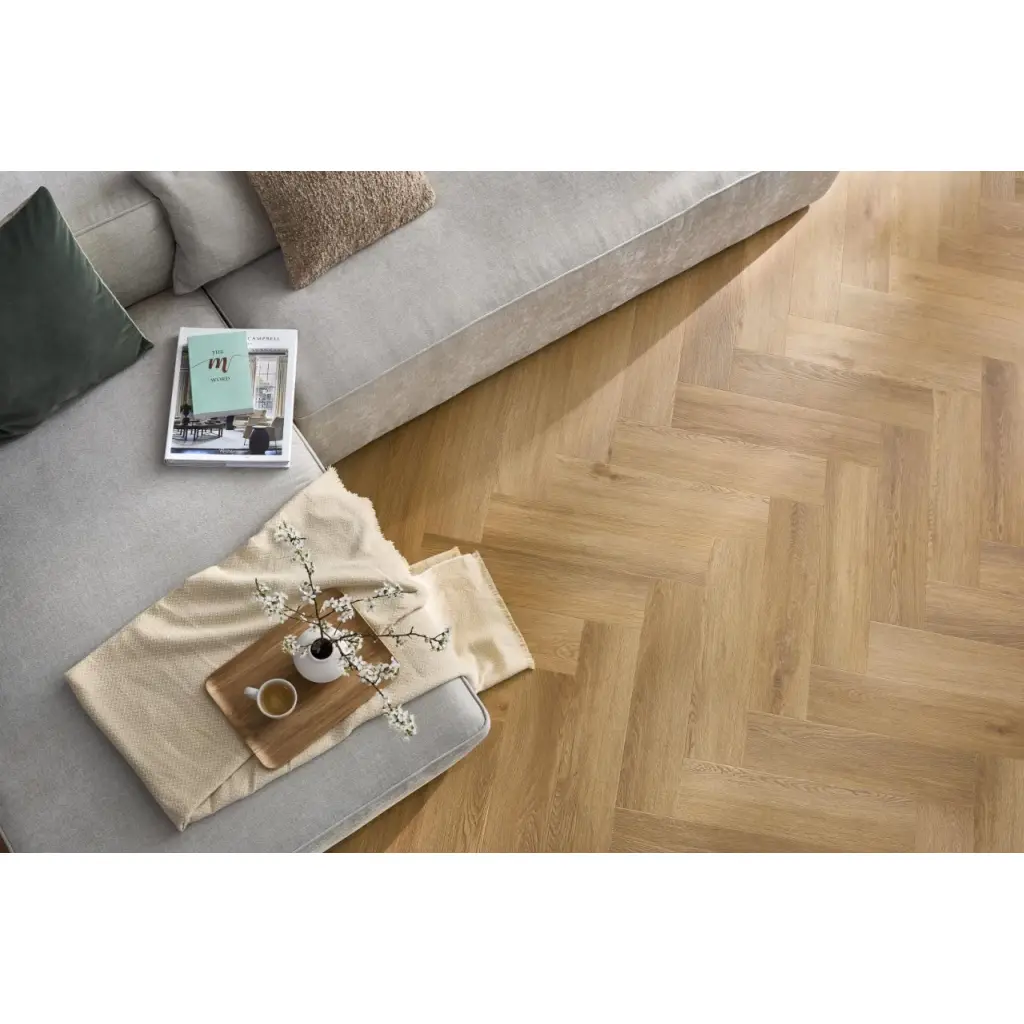 Panele winylowe SPC LVT Jodełka Dąb Burbon CAS 208 5 mm, 5905167857113, Panele winylowe, Amaron Herringbone, Arbiton