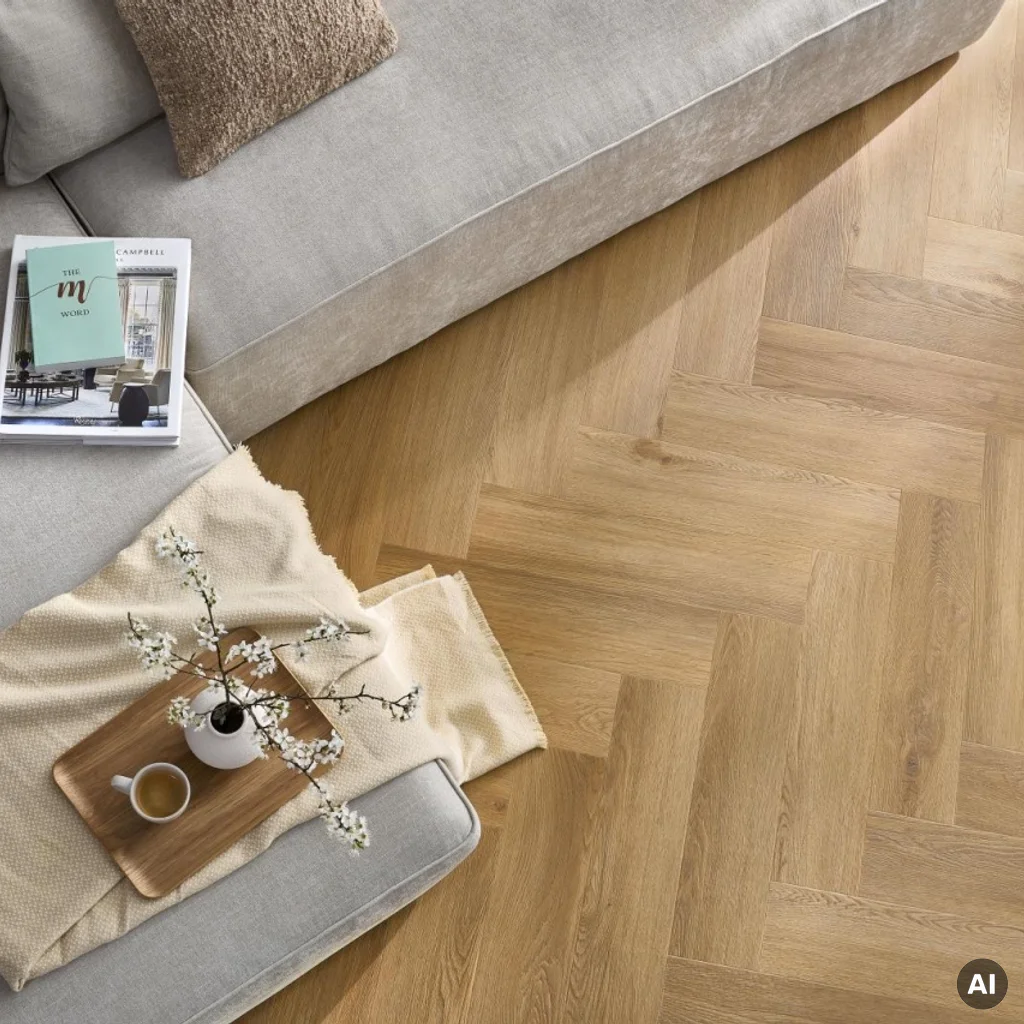Panele winylowe SPC LVT Jodełka Dąb Burbon 5 mm TAK, 5905167857113, Panele winylowe, Amaron Herringbone, Arbiton