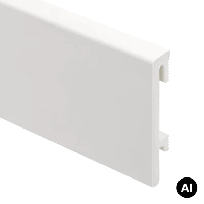 Listwa przypodłogowa PS Bravo 80 mm Biała 201, BR81U1