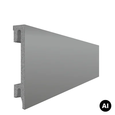 Listwa przypodłogowa PS Bravo 80 mm Szara 203, BR81U2 