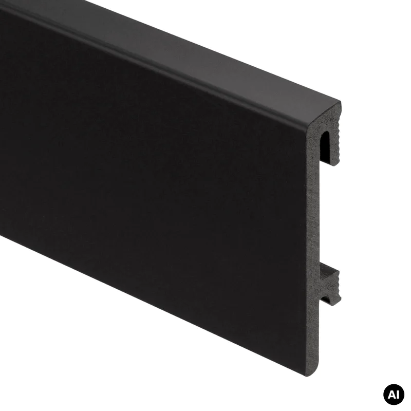 Listwa przypodłogowa PS Bravo 80 mm Czarna 207, BR81U3
