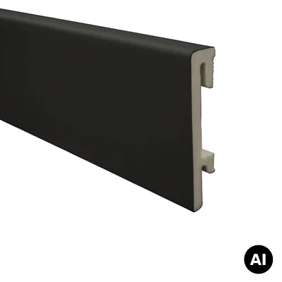 Listwa przypodłogowa PS Bravo 80 mm Czarna 207, BR81U3