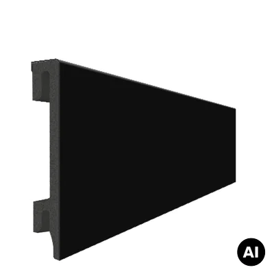 Listwa przypodłogowa PS Bravo 80 mm Czarna 207, BR81U3