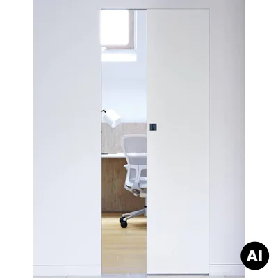 System Przesuwny Kaseta bezościeznicowa Porta 80cm zaczep zamka WC, MM0KASREGB01PN80ZAC125