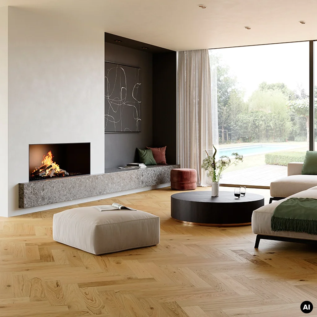 Podłoga drewniana Cottage Natural Herringbone 14 mm, COT HB CL-110, Podłoga warstwowa, Cottage Herringbone, Lamett