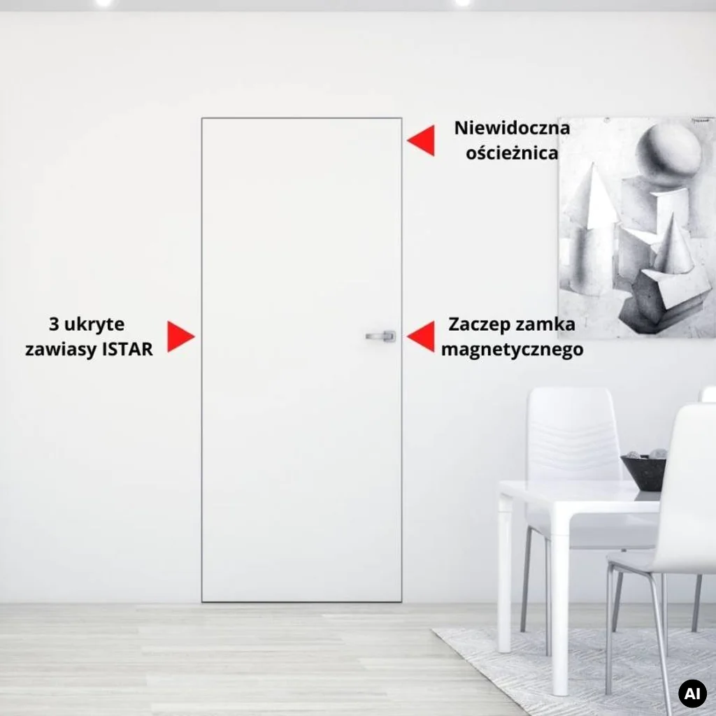 Ościeżnica aluminiowa Biała Sara Eco 2 bezprzylgowa Lewa 90 2z, 5901316110733, Ościeżnica, Sara Eco 2, DRE