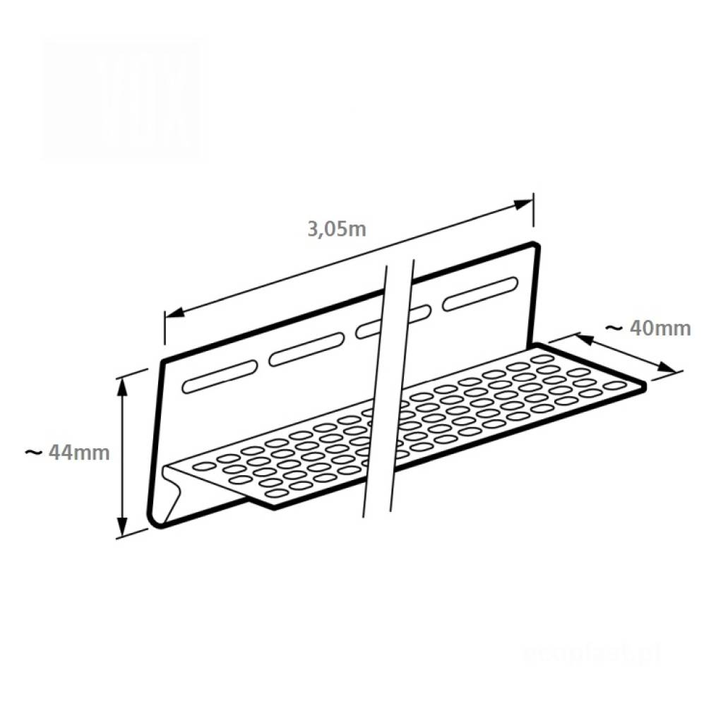 Panele zewnętrzne Panele zewnętrzne Listwa wentylacyjna dolna do paneli ściennych Fronto SV 11.5 3024118