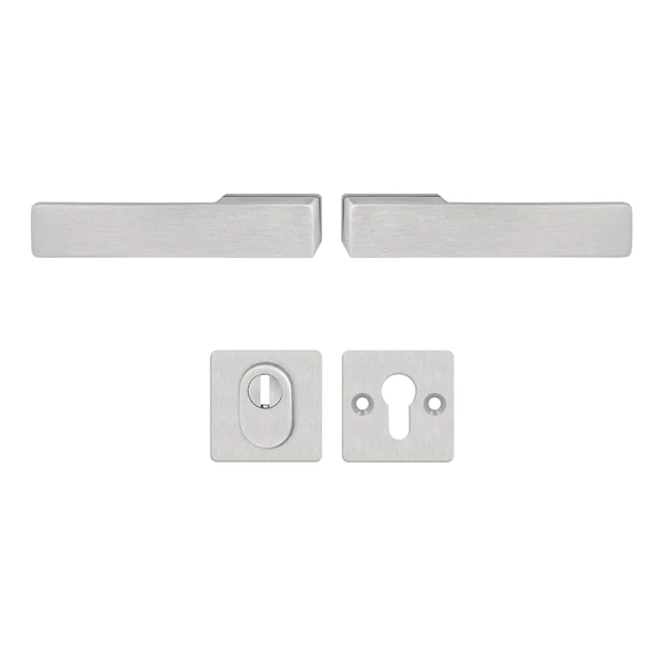 Klamka Libera Inox klamko + klamka + rozeta WB z zabezpiecze