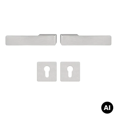 Klamka Libera Inox klamko + klamka + rozeta WB, 5907505414903