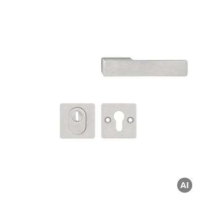Klamka Solo Libera Flex Premium klamka Inox + rozeta WB z zabezpieczeniem, 5907505416907