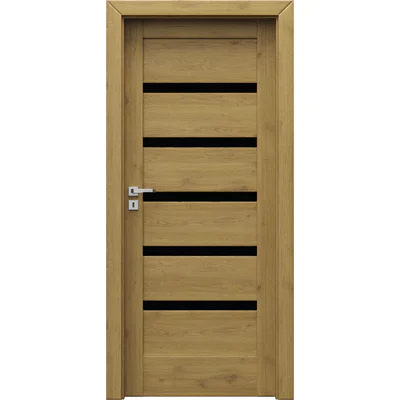 Drzwi Porta VERTE HOME model H.5 z czarnymi szybami