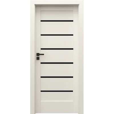 Drzwi Porta VERTE HOME model J.6 z czarnymi szybami