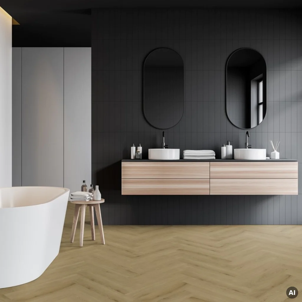 Panele winylowe SPC LVT Mantaro Hay PureCoat MAN HB-24-5614-IB Klasa 34 6.5 mm, Panele winylowe, Mantaro Herringbone, Lamett ParquetVinyl