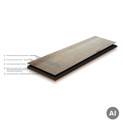 Panele winylowe SPC LVT Mantaro Hay PureCoat MAN HB-24-5614-IB Klasa 34 6.5 mm