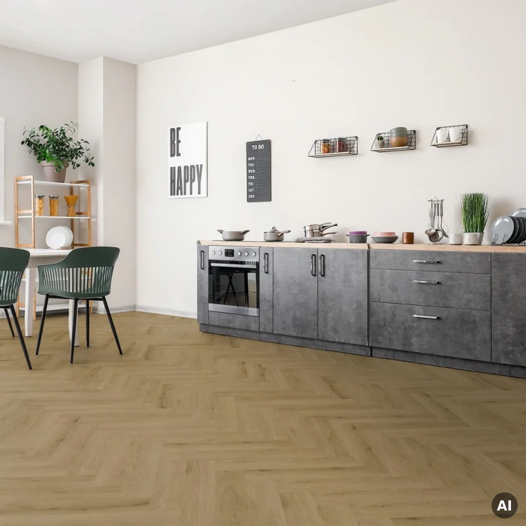 Panele winylowe SPC LVT Mantaro Pecan PureCoat 6.5 mm Klasa 34, MAN HB-24-5619-IB, Panele winylowe, Mantaro Herringbone, Lamett ParquetVinyl