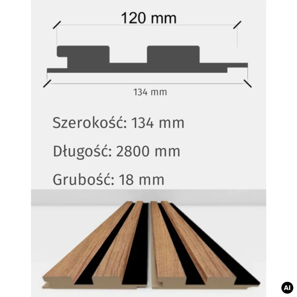 Lamele Akustyczne Czarno-Białe na Filcu L 231, 120044189, Lamele, Lamele akustyczne MDF, AGT