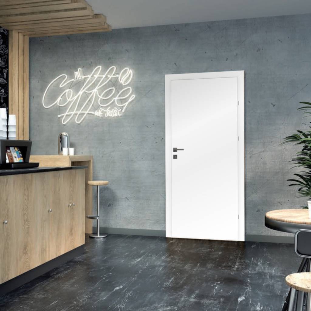 Drzwi wewnętrzne Drzwi DRE Standard Invest 10 przylgowe lewe 70cm WC z podcięciem wentylacyjnym