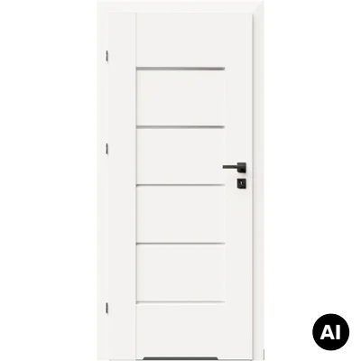 Drzwi DRE Lumio 9 przylgowe lewe 70cm WC z podcięciem wentylacyjnym, 5901316112096