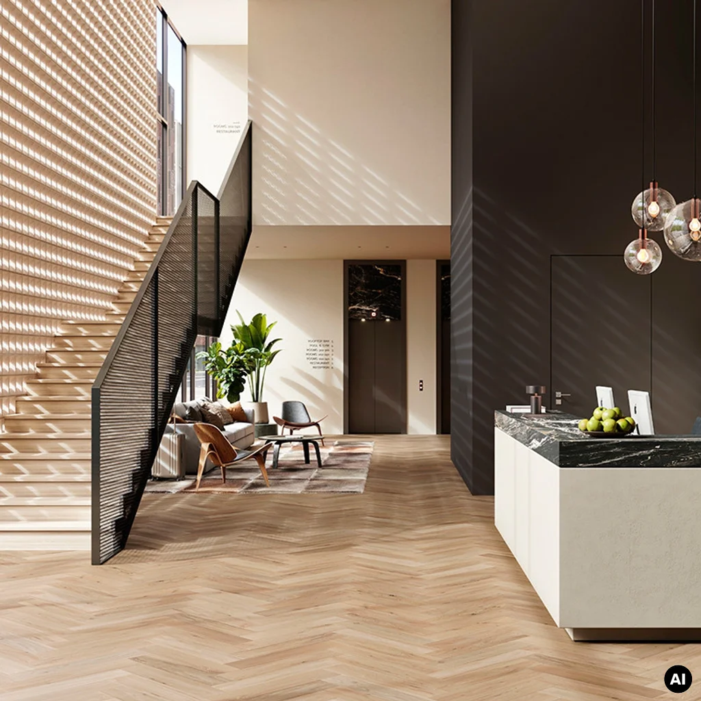 Podłoga drewniana Alta Herringbone Invisible 15 mm, ALT HB 125-1817, Podłoga warstwowa, Alta Herringbone, Lamett