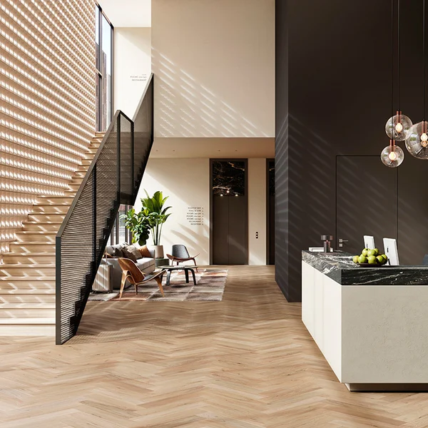 Podłoga drewniana Alta Herringbone Invisible Naturalny 15 m