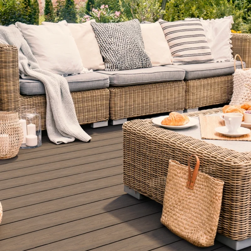 Deska tarasowa dwustronna BERGDECK W138 Teak/Orzech 2,9m 23