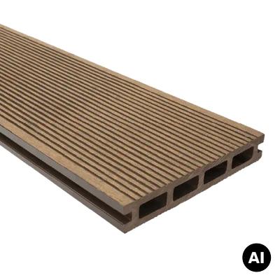 Deska tarasowa dwustronna BERGDECK S140 Ciemny Teak 2,2m 25 mm, BB1104