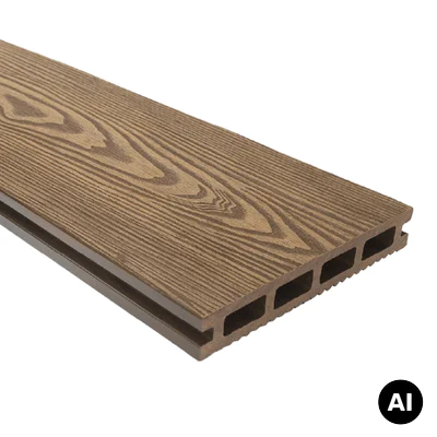 Deska tarasowa dwustronna BERGDECK S140 Ciemny Teak 2,2m 25 mm, BB1104