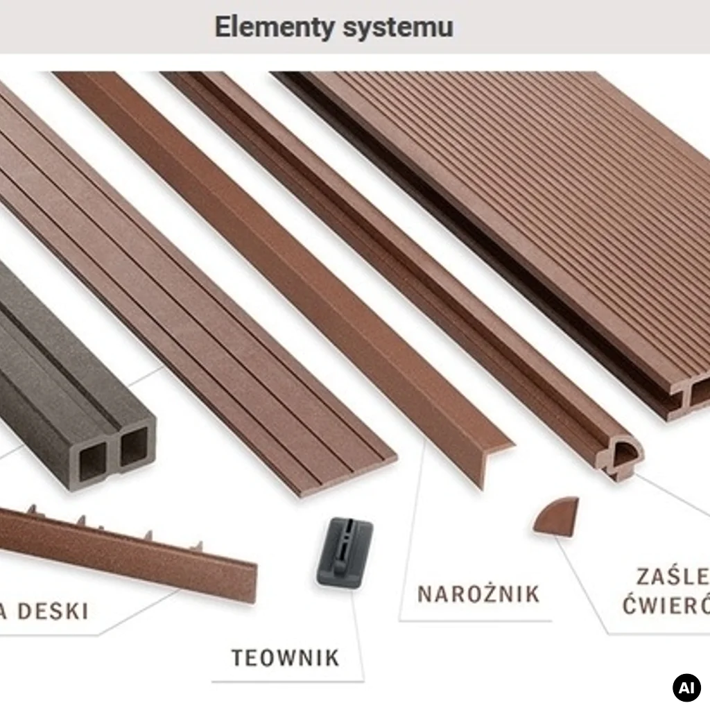 Deska tarasowa dwustronna BERGDECK S140 Ciemny Teak 2,2m 25 mm, BB1104, Deska tarasowa, Deska tarasowa BERGDECK WPC, Bergdeck
