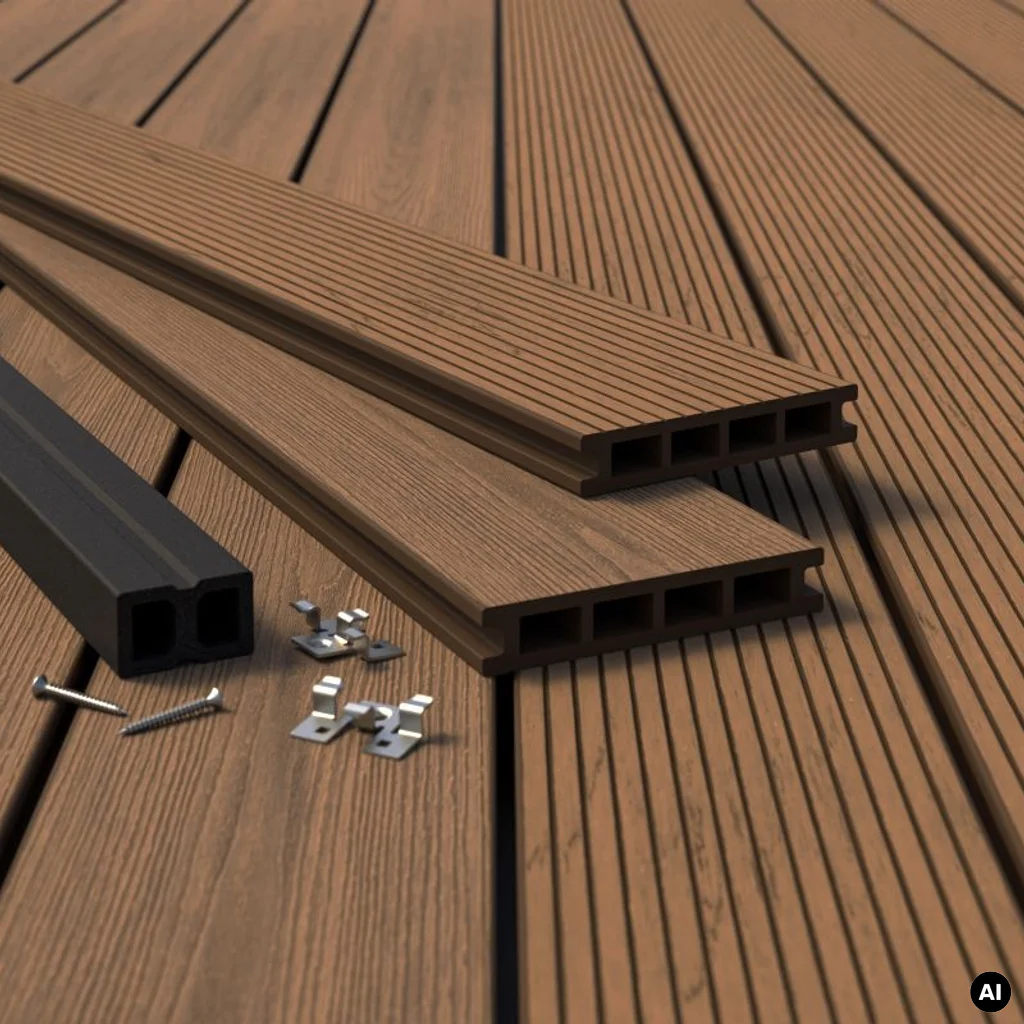 Deska tarasowa dwustronna BERGDECK S140 Ciemny Teak 2,2m 25 mm, BB1104, Deska tarasowa, Deska tarasowa BERGDECK WPC, Bergdeck