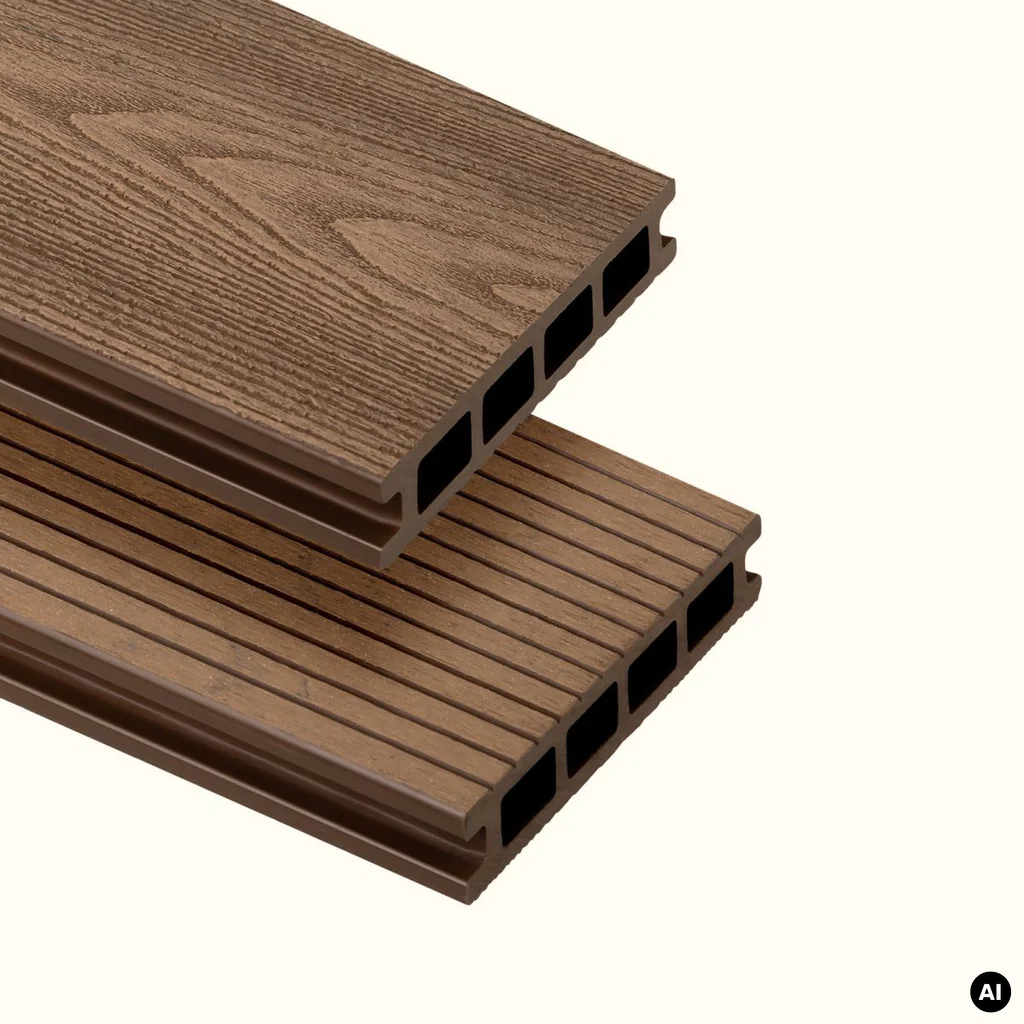 Deska tarasowa dwustronna BERGDECK S140 Ciemny Teak 2,2m 25 mm, BB1104, Bergdeck