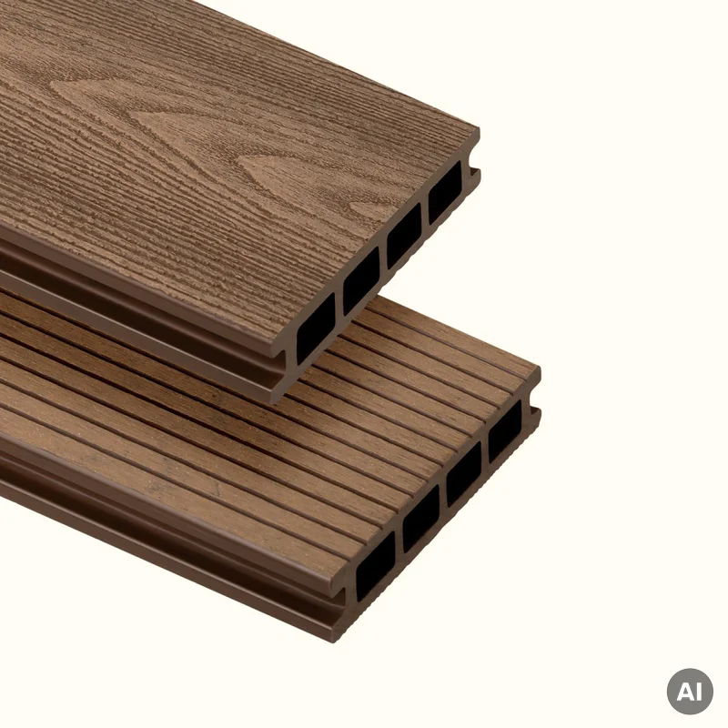 Deska tarasowa dwustronna BERGDECK S140 Ciemny Teak 2,2m 25