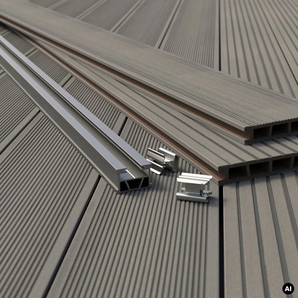 Deska tarasowa dwustronna BERGDECK B150 szczotkowana Antracyt 2,4m 25 mm, BD1001, Deska tarasowa, Deska tarasowa BERGDECK WPC, Bergdeck