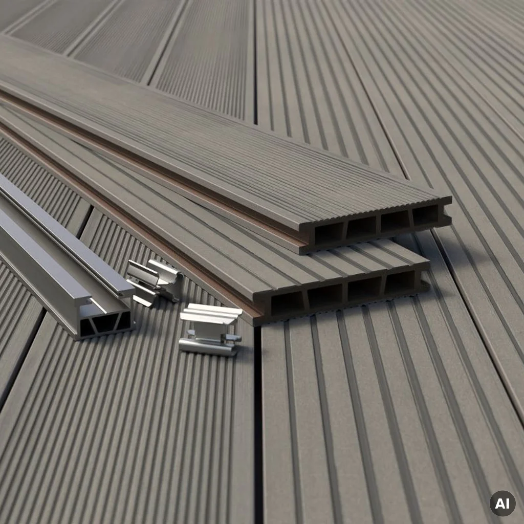 Deska tarasowa dwustronna BERGDECK szczotkowana Antracyt 2,4m 25 mm, BD1001, Deska tarasowa, Deska tarasowa BERGDECK WPC, Bergdeck