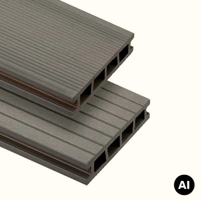 Deska tarasowa dwustronna BERGDECK B150 szczotkowana Antracyt 2,4m 25 mm, BD1001