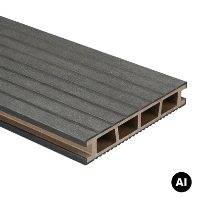 Deska tarasowa dwustronna BERGDECK B150 szczotkowana Czarny 2,4m 25 mm, BD1002