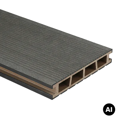 Deska tarasowa dwustronna BERGDECK B150 szczotkowana Czarny 2,4m 25 mm, BD1002