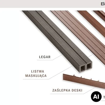 Deska tarasowa dwustronna BERGDECK B150 szczotkowana Czarny 2,4m 25 mm, BD1002