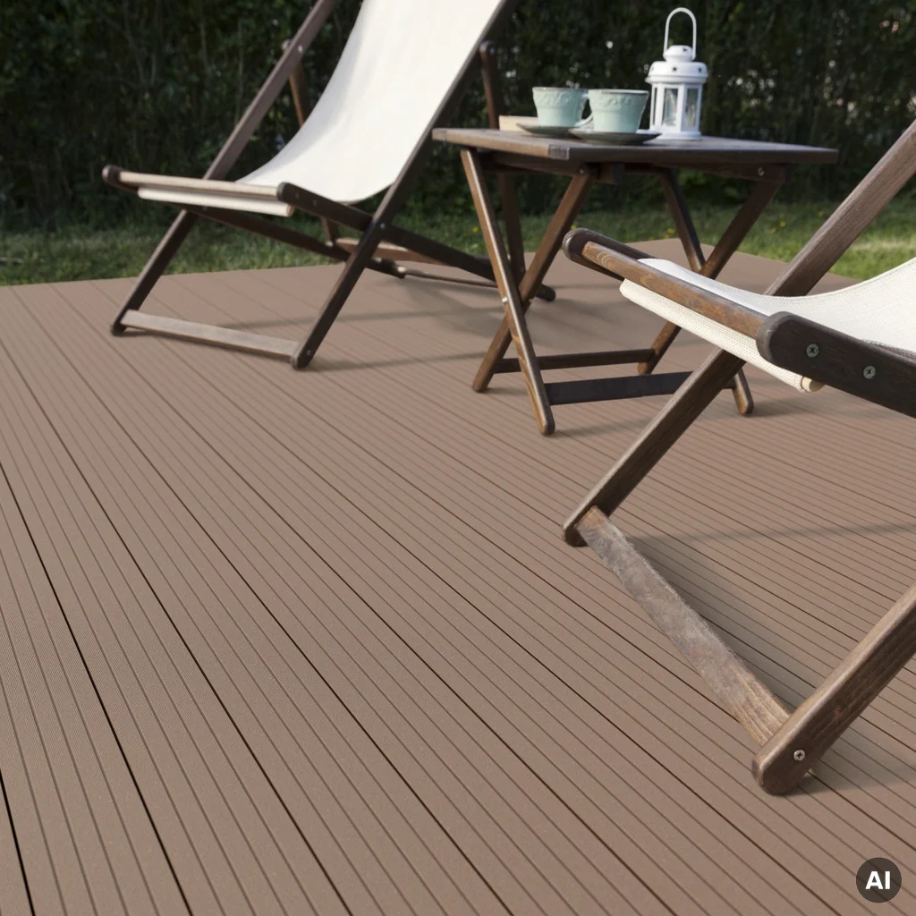 Deska tarasowa dwustronna BERGDECK szczotkowana Orzech 2,4m 25 mm, BD1003, Deska tarasowa, Deska tarasowa BERGDECK WPC, Bergdeck