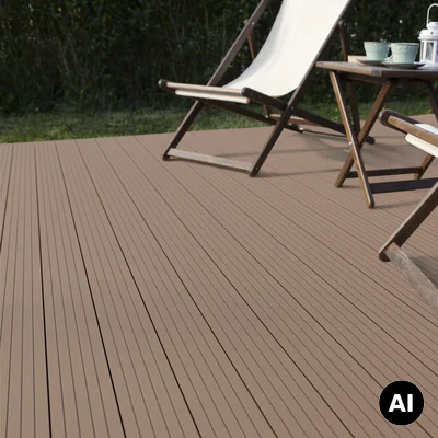 Deska tarasowa dwustronna BERGDECK B150 szczotkowana Orzech 2,4m 25 mm, BD1003