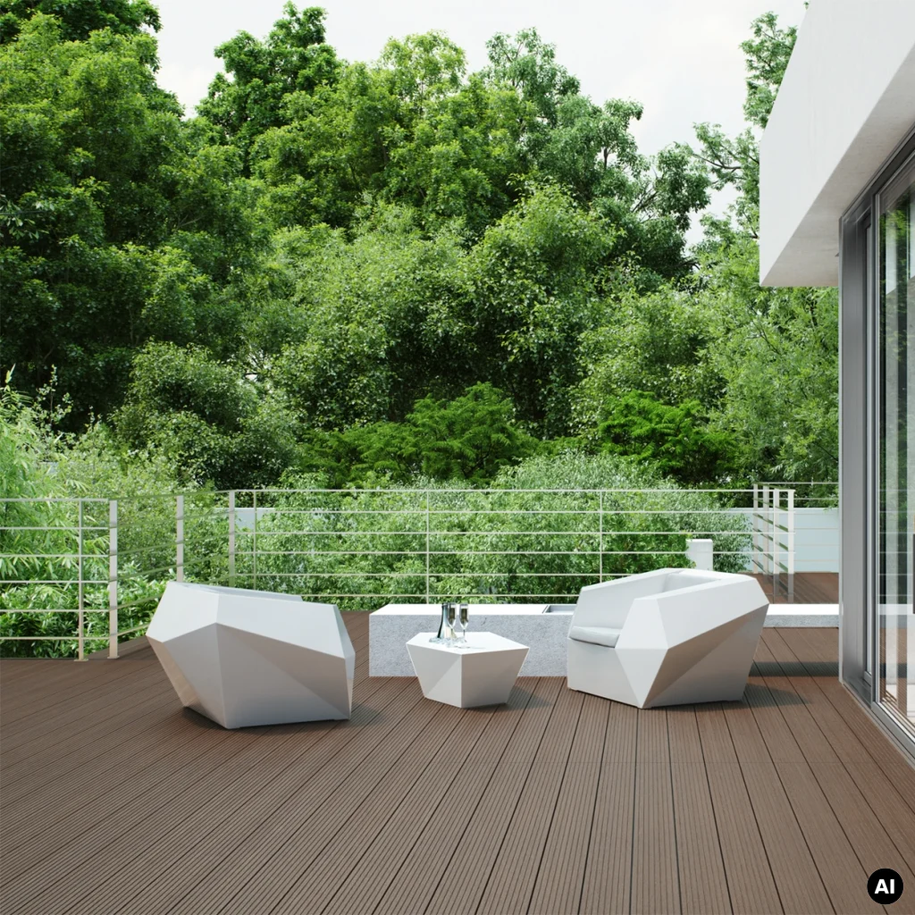 Deska tarasowa dwustronna BERGDECK B150 szczotkowana Orzech 2,4m 25 mm, BD1003, Deska tarasowa, Deska tarasowa BERGDECK WPC, Bergdeck