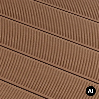 Deska tarasowa dwustronna BERGDECK B150 Szczotkowana Kasztan 2,4m 25 mm, BD1004