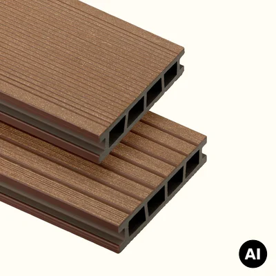 Deska tarasowa dwustronna BERGDECK B150 Szczotkowana Kasztan 2,4m 25 mm, BD1004