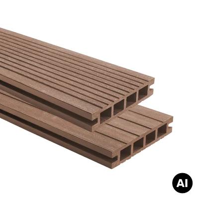 Deska balkonowa tarasowa dwustronna Eco Mini B110 szczotkowana Kasztan 2m 20 mm, NT1092