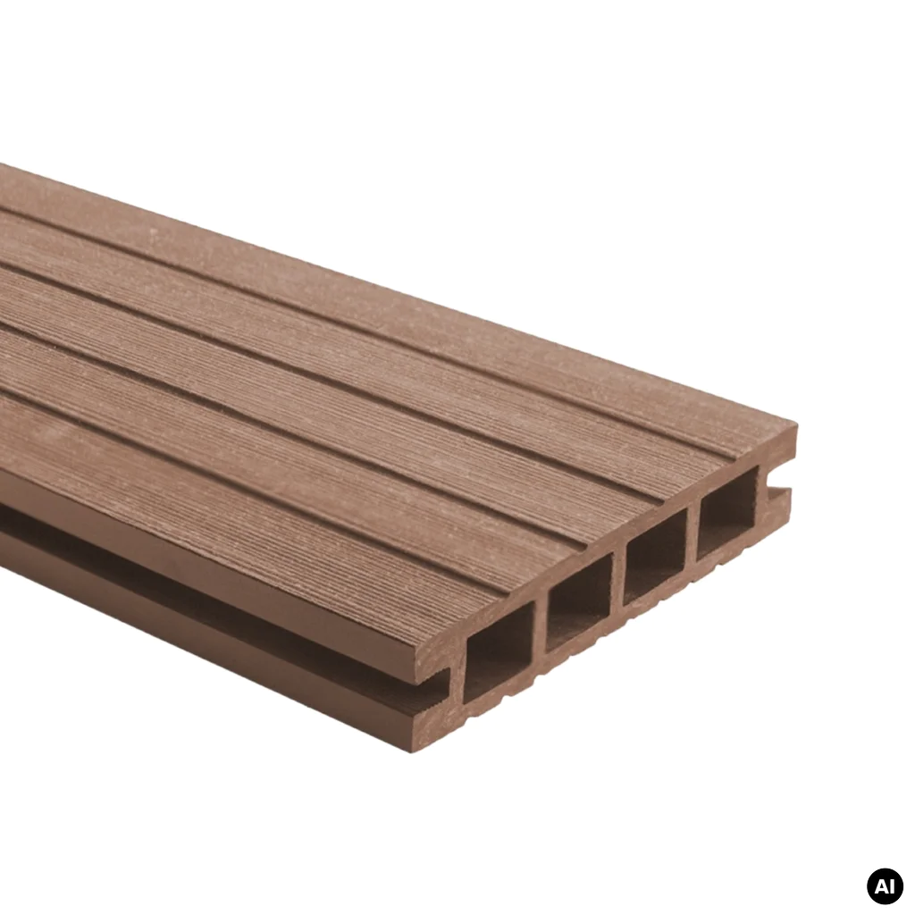 Deska balkonowa tarasowa dwustronna Eco Mini B110 szczotkowana Kasztan 2m 20 mm, NT1092, Salag