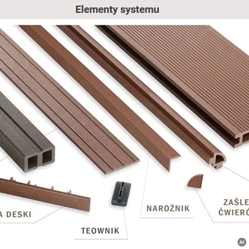 Deska balkonowa tarasowa dwustronna Eco Mini B110 szczotkowa