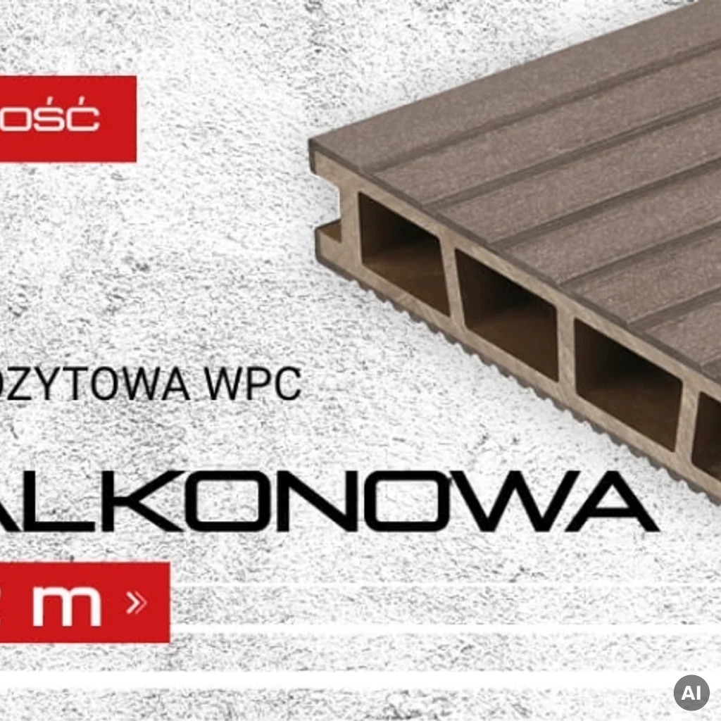 Deska balkonowa tarasowa dwustronna Eco Mini szczotkowana Kasztan 2m 20 mm, NT1092, Deska balkonowa tarasowa, Deska balkonowa Eco Mini, Salag